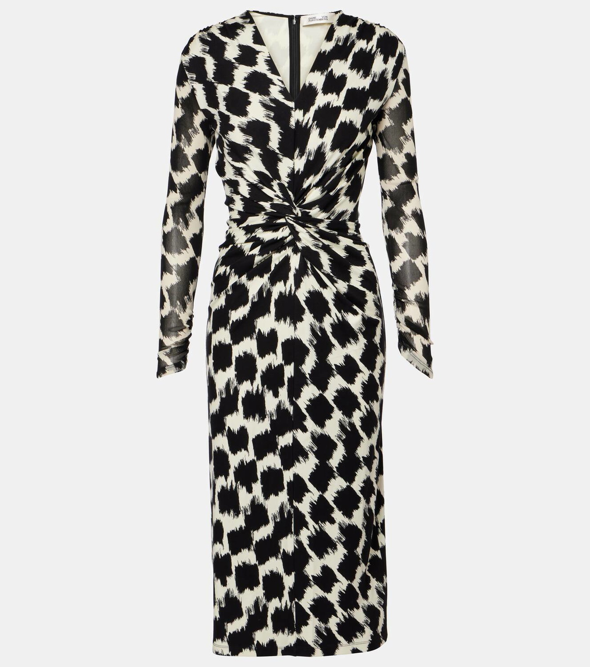 Diane von Furstenberg Libra printed gathered midi dress