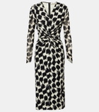 Diane von Furstenberg Libra printed gathered midi dress