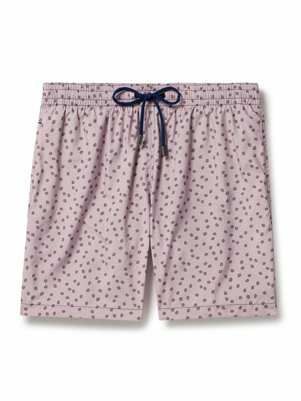 Photo: Canali - Straight-Leg Mid-Length Floral-Print Swim Shorts - Pink