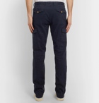 Thom Sweeney - Navy Slim-Fit Stretch Linen and Cotton-Blend Cargo Trousers - Navy