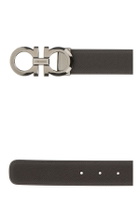 Ferragamo Dark Brown Leather Reversible Belt