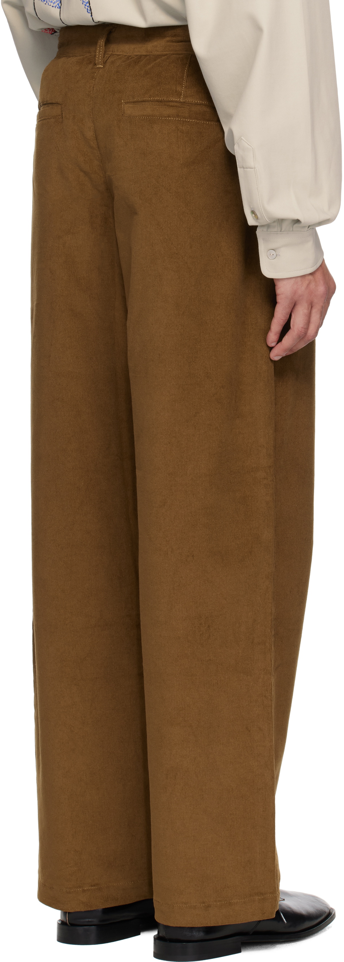 Glass Cypress Brown Corduroy Trousers
