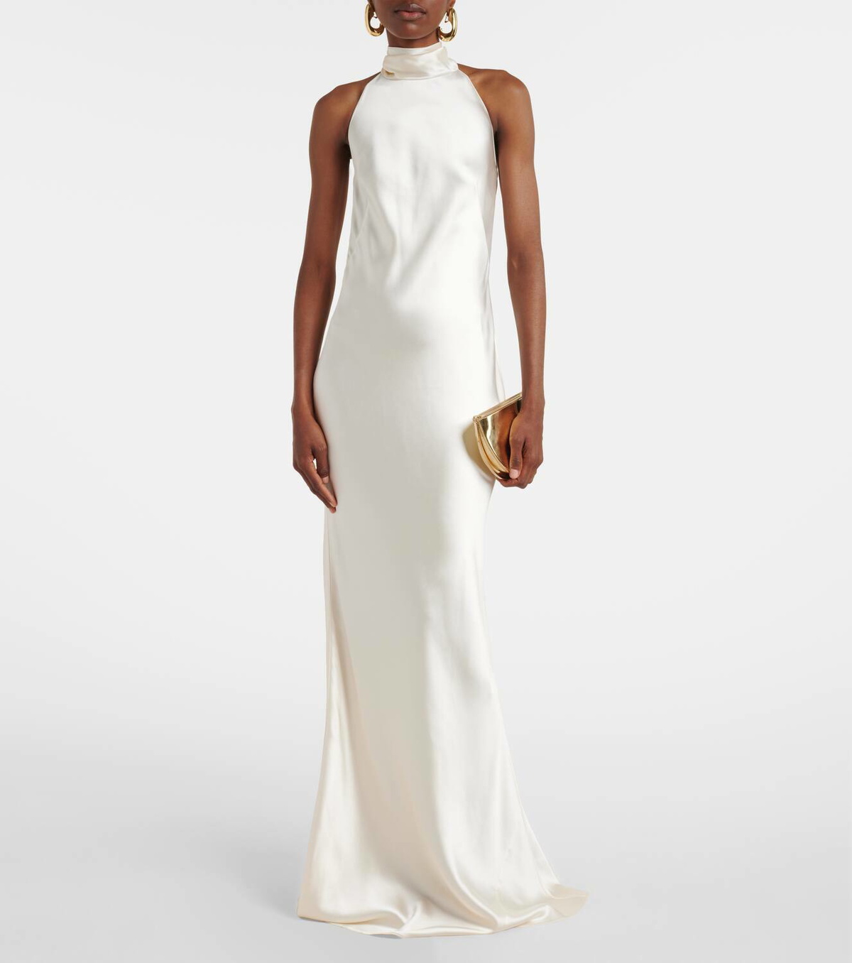 Ralph Lauren Collection Bridal Chilton halterneck satin gown Ralph Lauren Collection Ralph Lauren Collection Bridal Chilton halterneck satin gown Ralph Lauren Collection