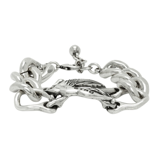 Photo: Etro Silver Pegasus Chain Bracelet