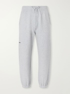 WTAPS - Tapered Logo-Embroidered Cotton-Blend Jersey Sweatpants - Gray