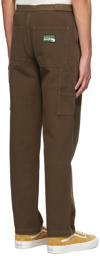 Brain Dead Brown Washed Velcro Trousers