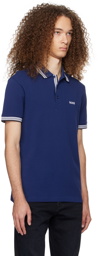 BOSS Navy Striped Polo