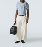 Allude Cotton, silk, and cashmere polo shirt