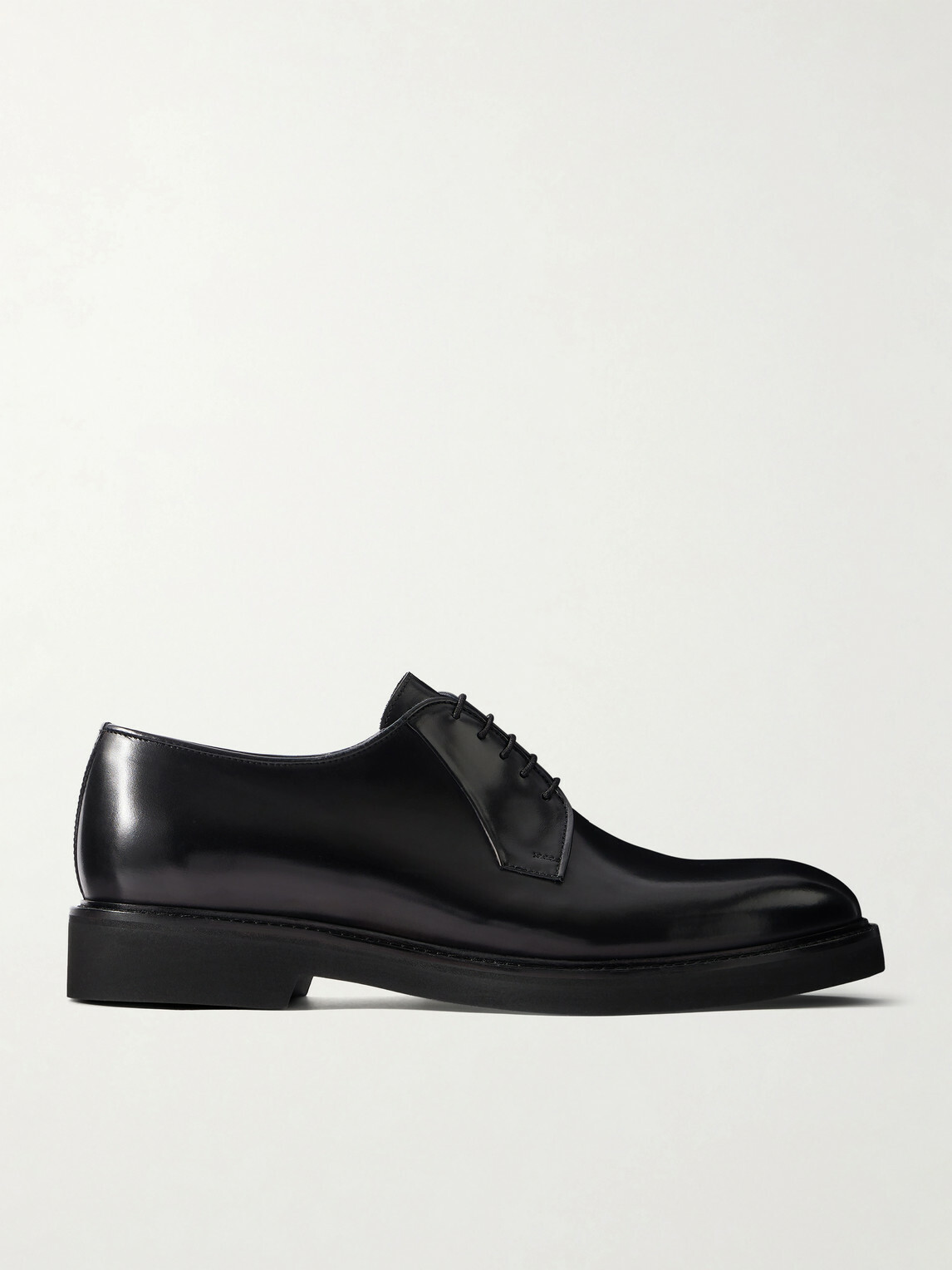 Mr P. - Leather Derby Shoes - Black