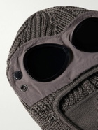 C.P. Company - Goggle-Embellished Shell-Trimmed Ribbed Wool Balaclava
