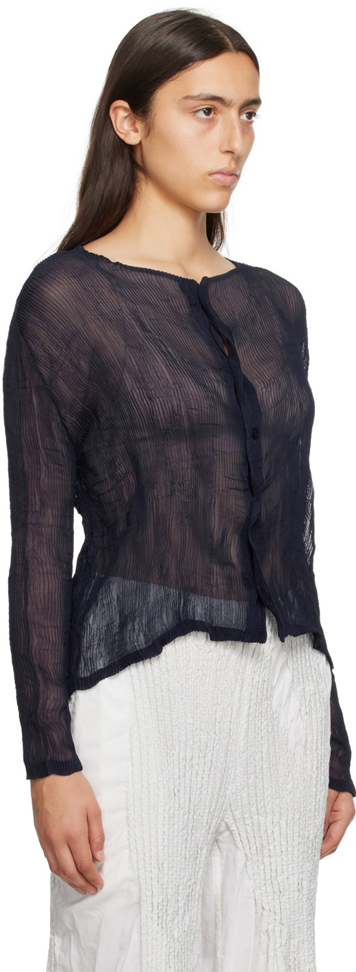 ISSEY MIYAKE Navy Twist 1 Cardigan Issey Miyake Men