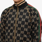 Gucci Men's All Over GG Velour Track Jacket in Black