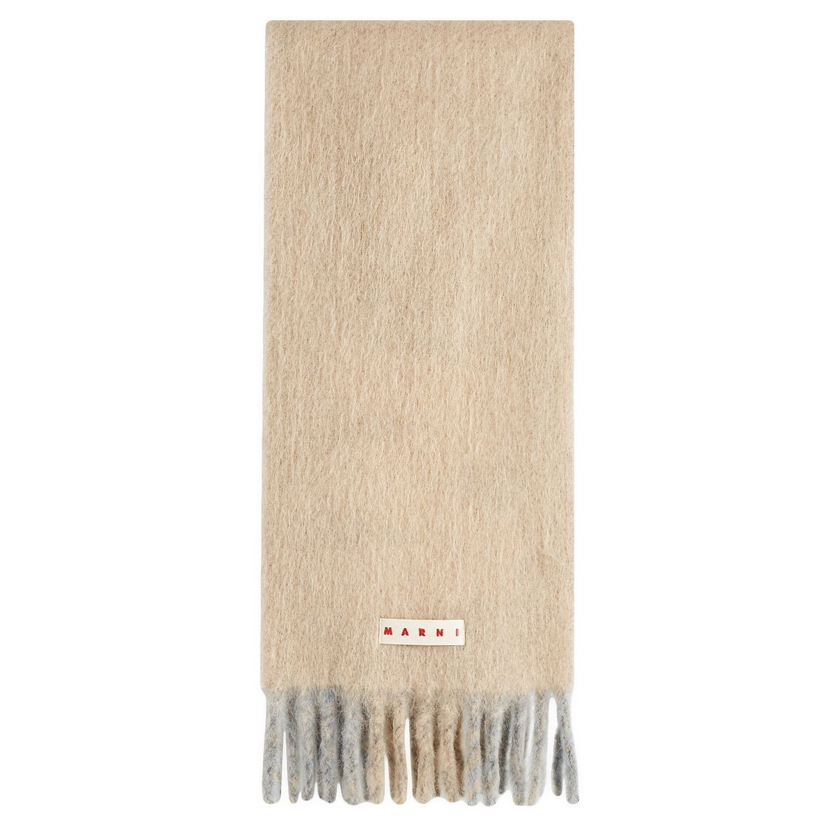 Marni Men's Logo Stripe Wool Scarf in Pompeii 