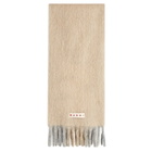 Marni Men's Logo Stripe Wool Scarf in Pompeii 
