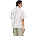 Jacquemus White and Purple Check La Chemise Jean Short Sleeve Shirt