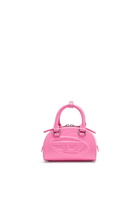 Diesel 1DR Dome-Mini bowling bag in croc-effect leather - Crossbody Bags Womens in Pink