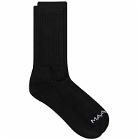 MARKET Men's Smiley Small Patch Sock in Black