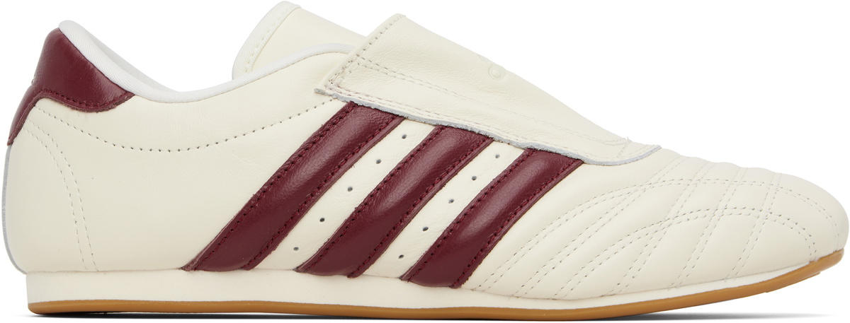 adidas Originals Off-White & Burgundy Taekwondo Sneakers adidas Originals