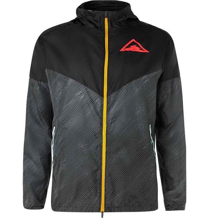 Photo: Nike Running - Windrunner Logo-Print Ripstop Hooded Jacket - Black