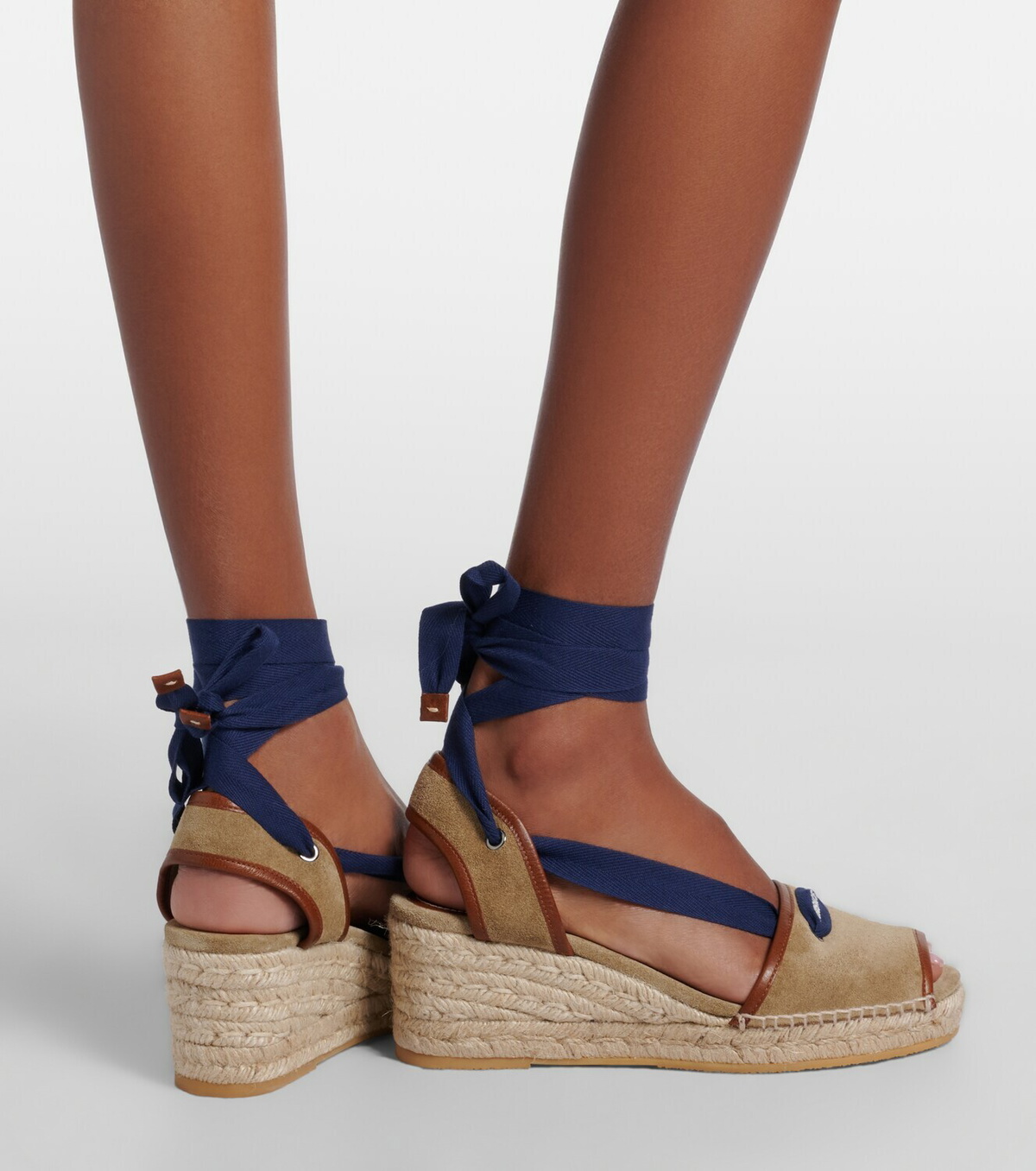 Versace Lola suede espadrille wedges