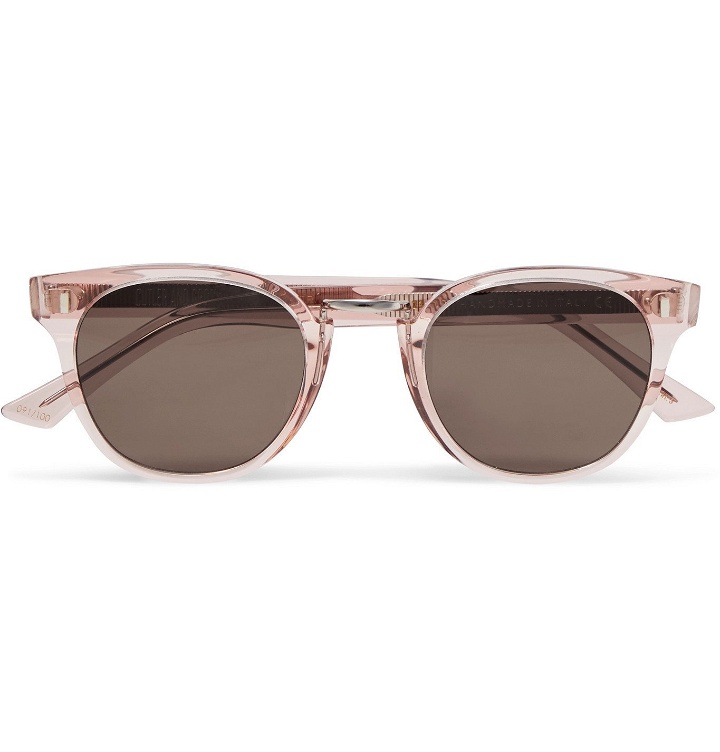 Photo: Cutler and Gross - Round Frame Acetate Sunglasses - Pink
