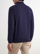 Zegna - Cashmere and Silk-Blend Zip-Up Cardigan - Blue