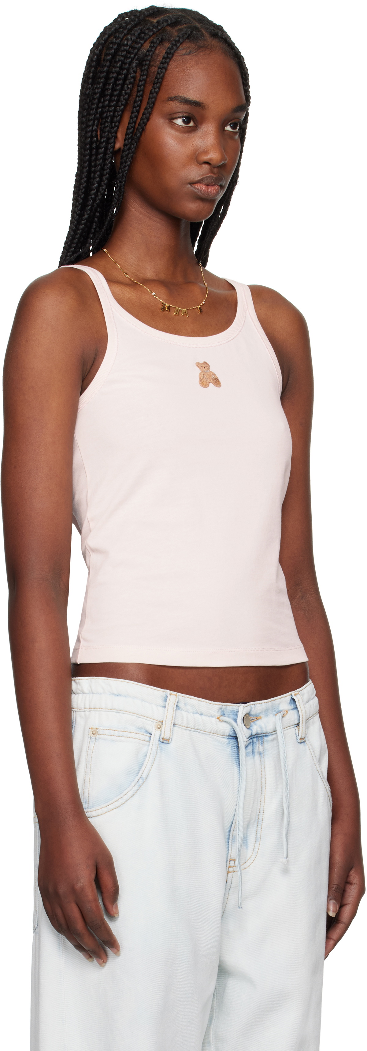 Palm Angels Pink 'Bear in Mind' Tank Top