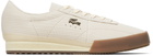 Lacoste Off-White Aura Leather Sneakers
