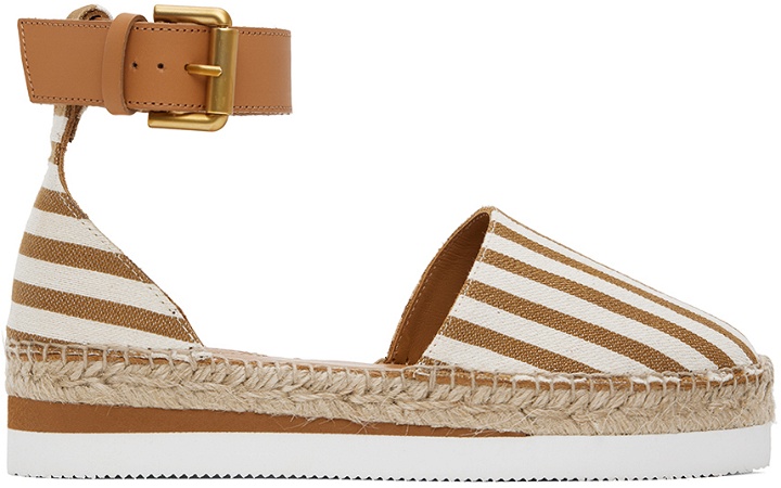 Photo: See by Chloé Brown & Off-White Glyn Flat Espadrilles