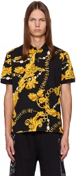 Versace Jeans Couture Black & Yellow Chain Couture Polo