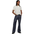 A.P.C. Off-White Fitted Striped Polo
