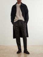 Slowear - Tapered Pleated Wool and Cashmere-Blend Suit Trousers - Brown