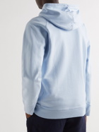 Orlebar Brown - Francis Ribbed Cotton-Jersey Hoodie - Blue