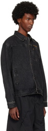 UNDERCOVER Black Graphic Denim Jacket