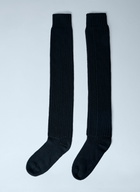 Moncler + Rick Owens Ribbed Knit Knee-High Socks