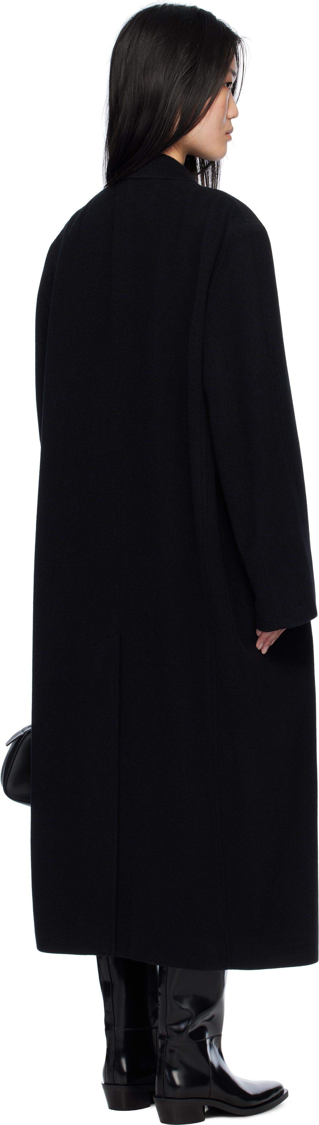 AURALEE Black Chesterfield Coat