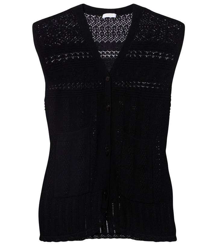 Photo: Eres Mixte pointelle wool and cashmere sweater vest