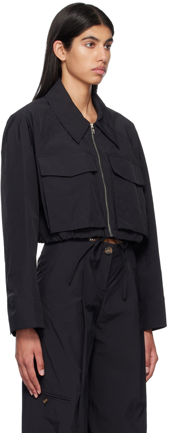 J KOO Black Zip Jacket