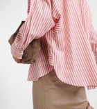 Brunello Cucinelli Oversized striped cotton and silk shirt