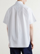 Beams Plus - Button-Down Collar Striped Cotton Shirt - White