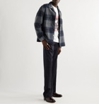 Our Legacy - Heusen Checked Brushed-Flannel Overshirt - Blue