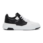 Givenchy White and Black Asymmetric Wing Low Sneakers