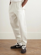 Nike - Solo Swoosh Tapered Logo-Embroidered Cotton-Blend Jersey Sweatpants - Neutrals