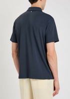 Malbon Fairway Logo-embroidered Piqué Jersey Polo Shirt Navy