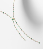 Shay Jewelry 18kt gold necklace with emeralds and diamonds