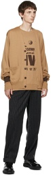BED J.W. FORD Beige Wool Buttoned Cardigan