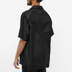 Valentino Men's Washed Silk Bowling Shirt in Nero