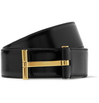 TOM FORD - 4cm Dark-Brown Leather Belt - Black