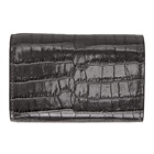 Givenchy Grey Croc Compact Wallet