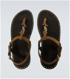 Saint Laurent Cassandre studded leather sandals
